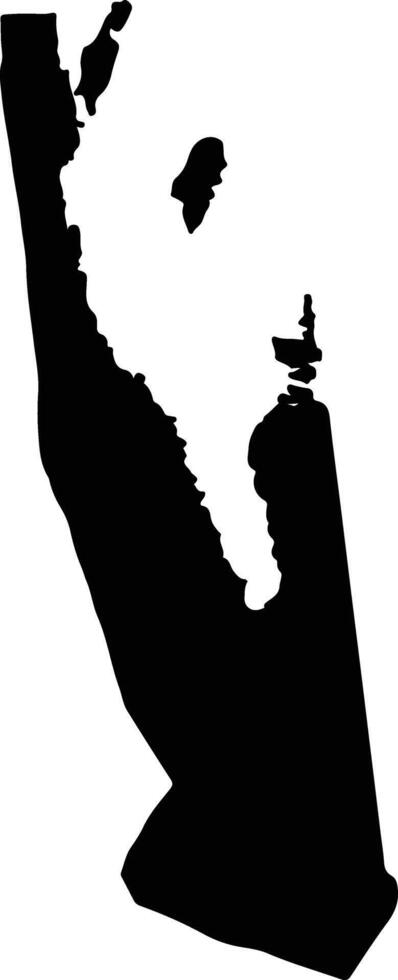Teluk Wondama Indonesia silhouette map vector