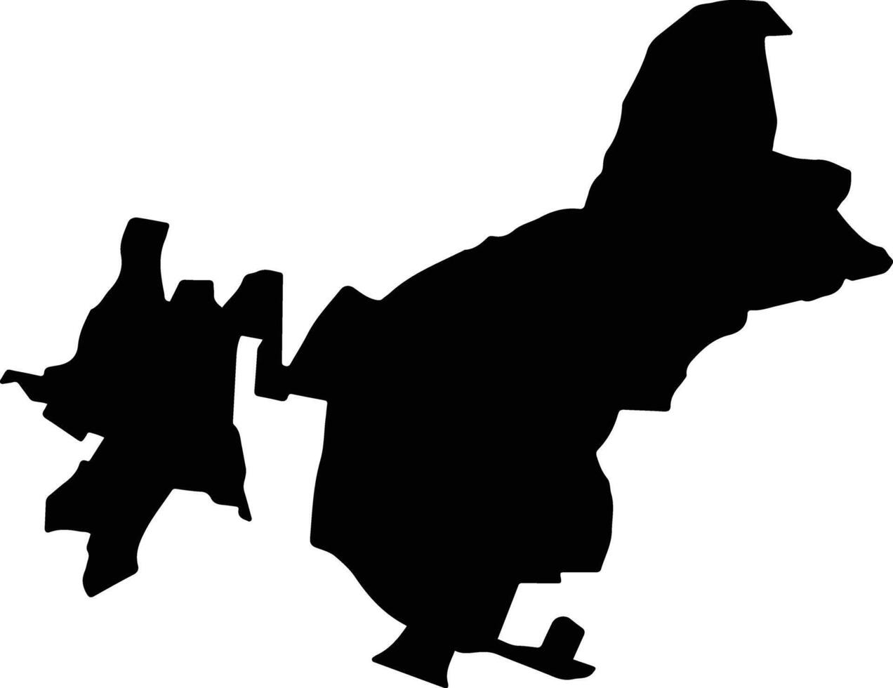 Temoaya Mexico silhouette map vector