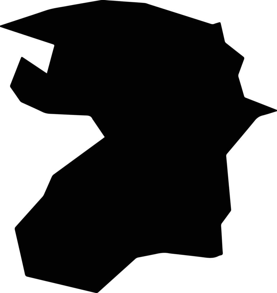 Temurmalik District Tajikistan silhouette map vector