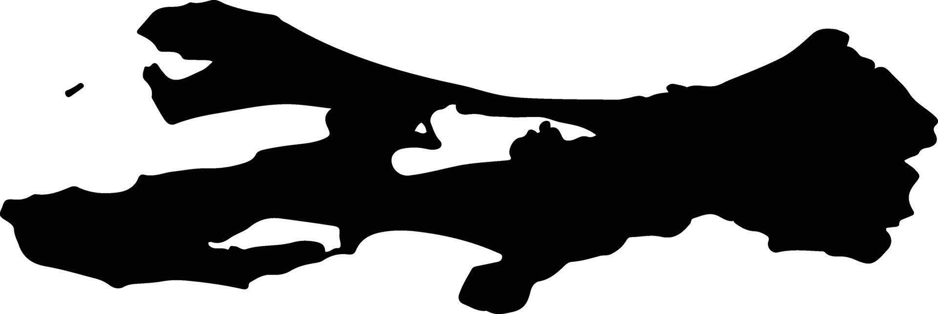 Temryuksky District Russia silhouette map vector