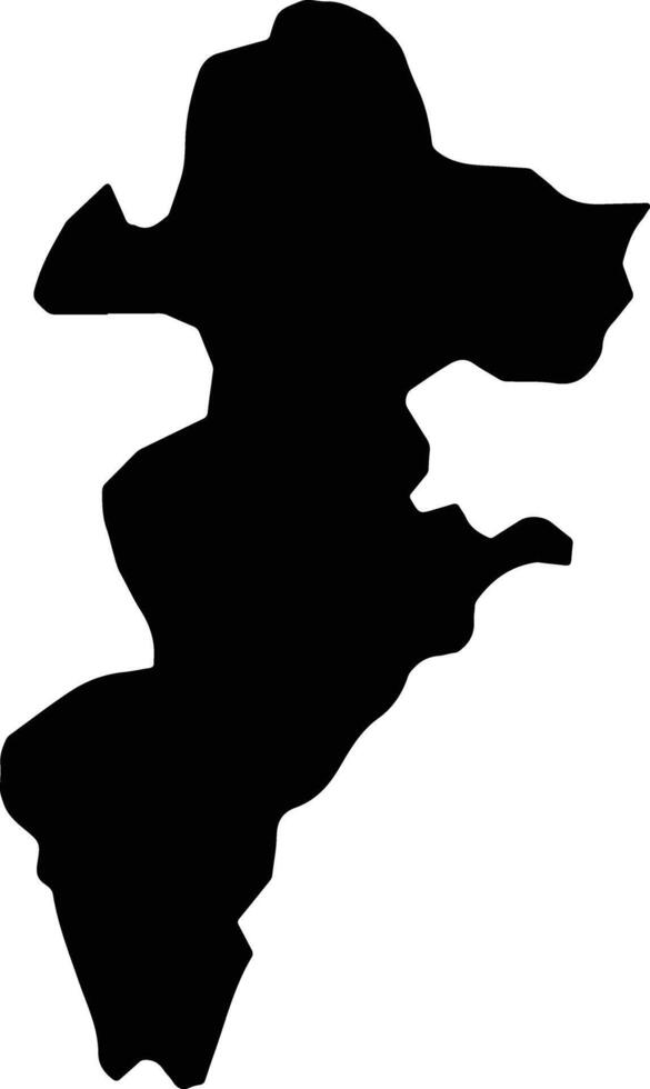 Tenares Dominican Republic silhouette map vector