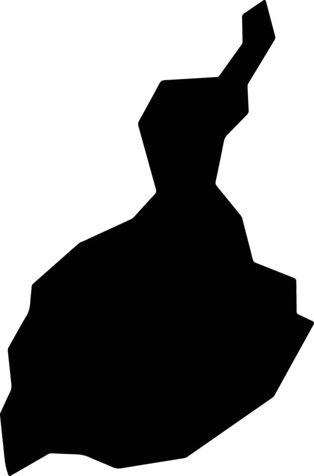 Tendalti Sudan silhouette map vector