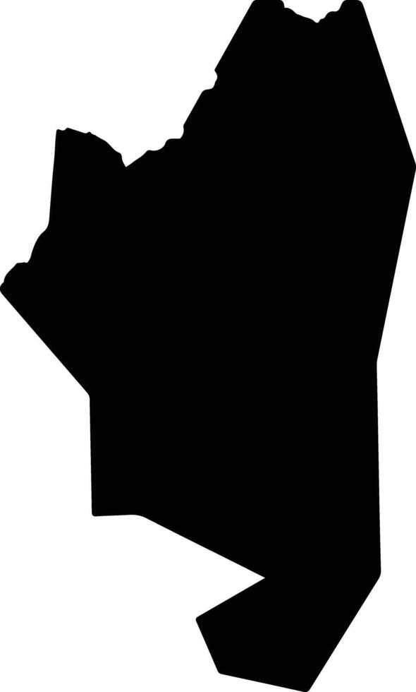Tengchongxian China silhouette map vector