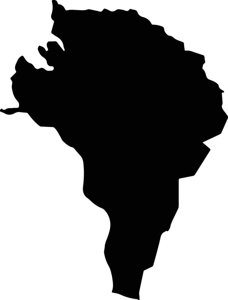 Tengnoupal India silhouette map vector