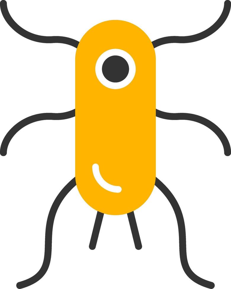 Escherichia coli Bacteria Icon Glyph Two Color vector