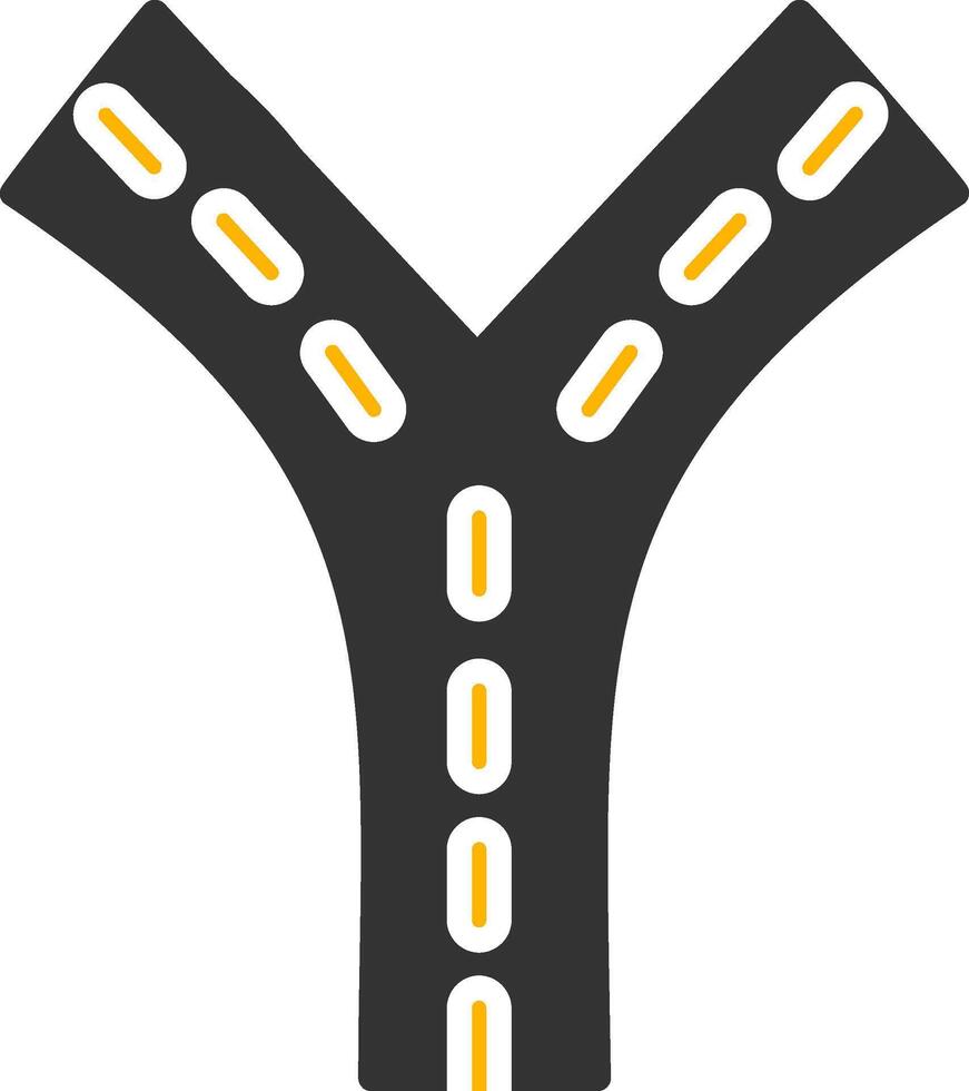 Elevated Highway Direction Sign Glyph Two Color vector