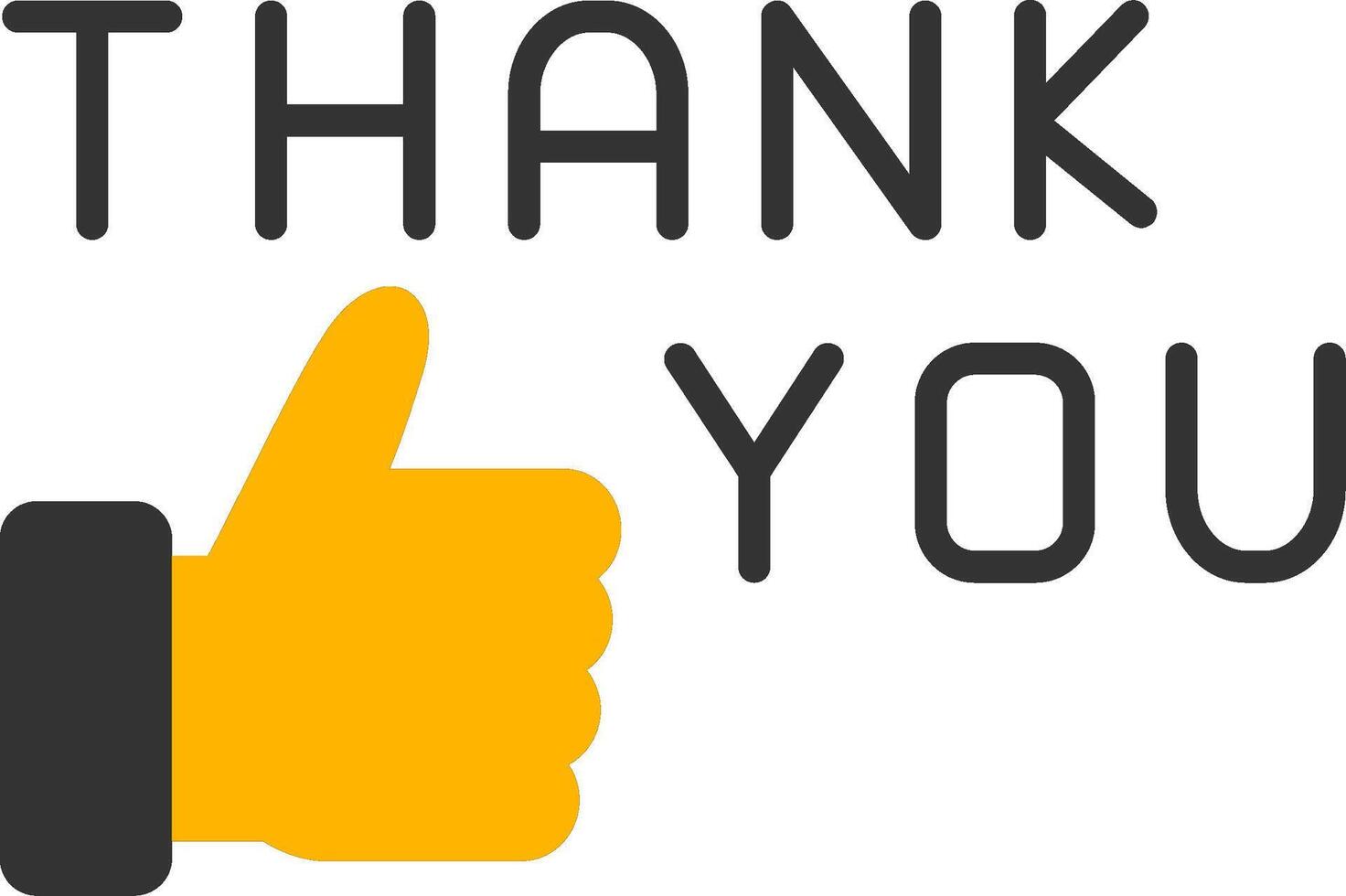 Heartfelt Thank You Note Glyph Two Color vector