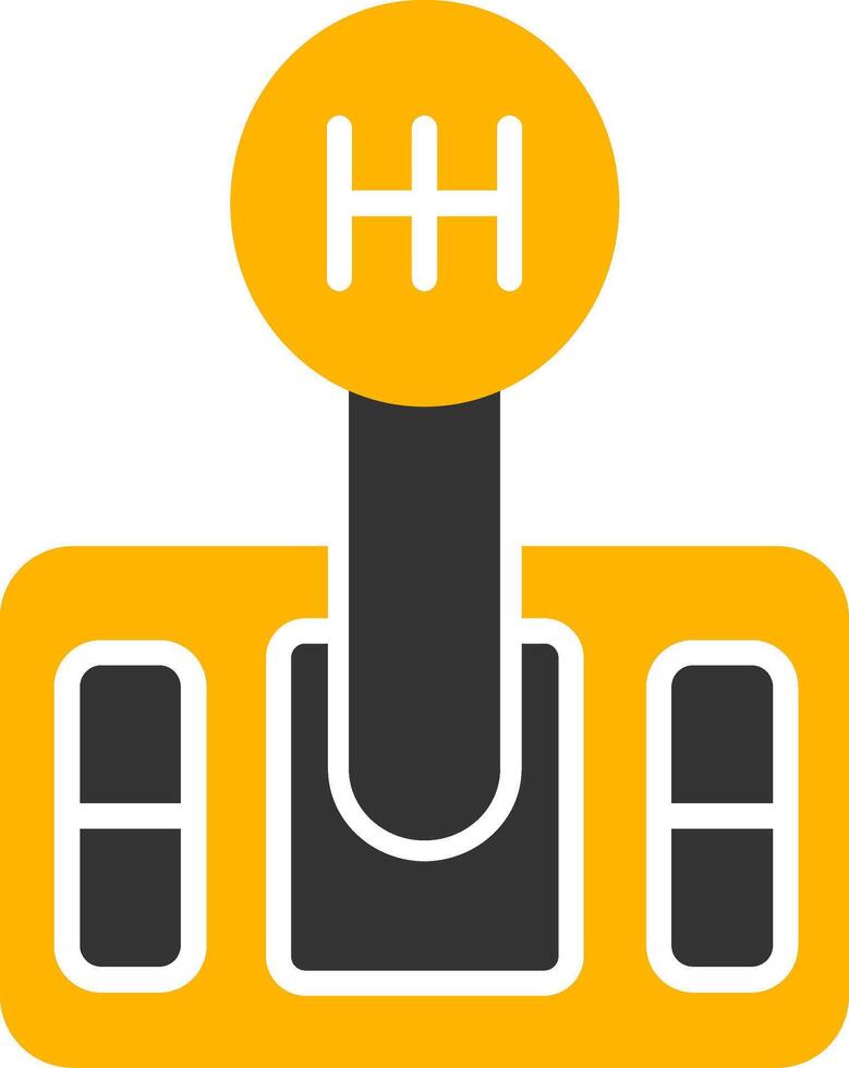 Manual Gear Shift Lever Glyph Two Color vector