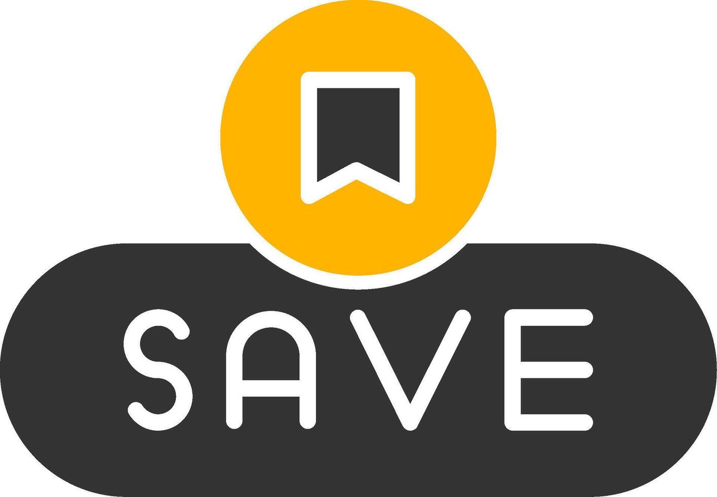 Save Changes Button Glyph Two Color vector