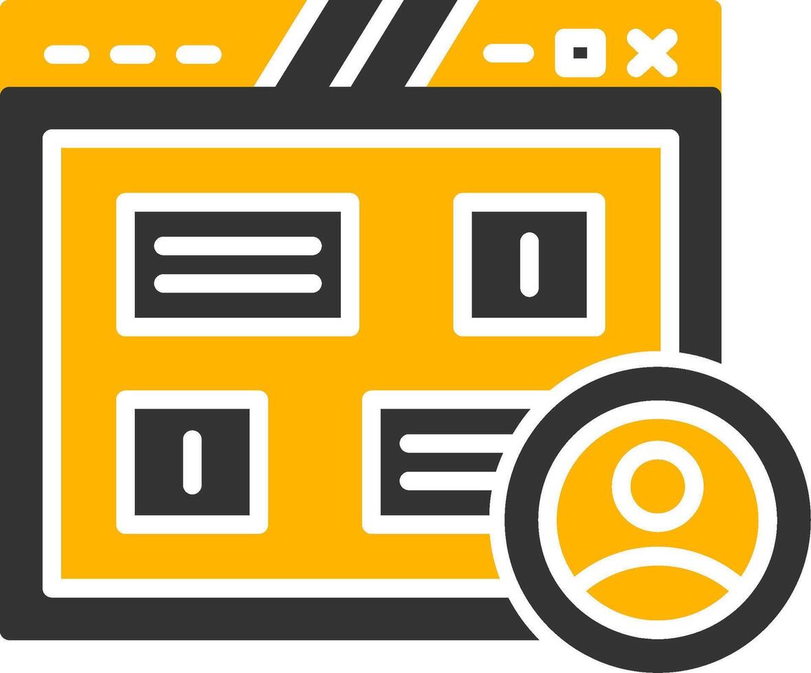 User Friendly Interface Experience Glyph Two Color vector