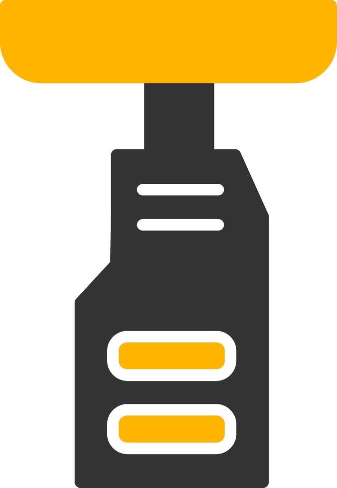 Foot Accelerator Pedal Glyph Two Color vector