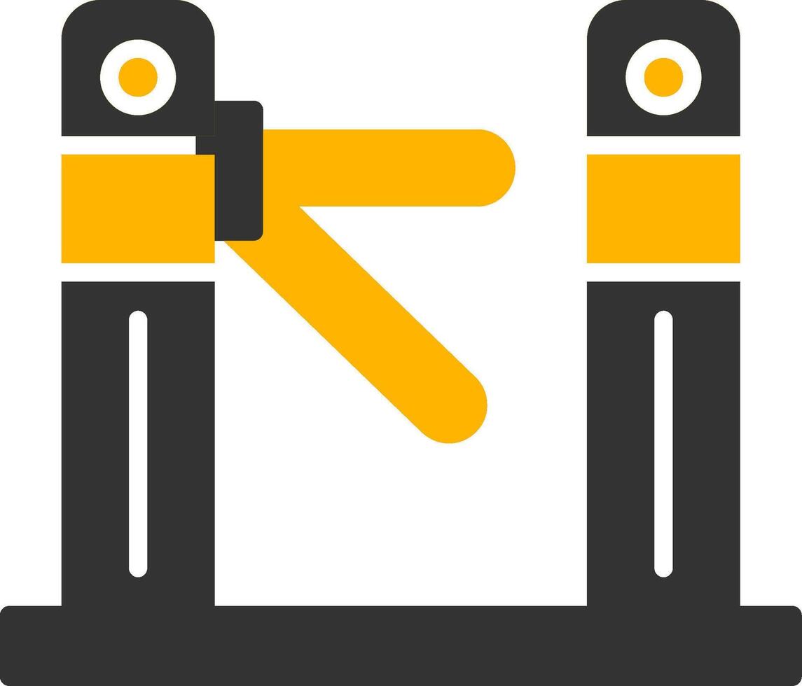 Entry Turnstile Barrier Gate Glyph Two Color vector