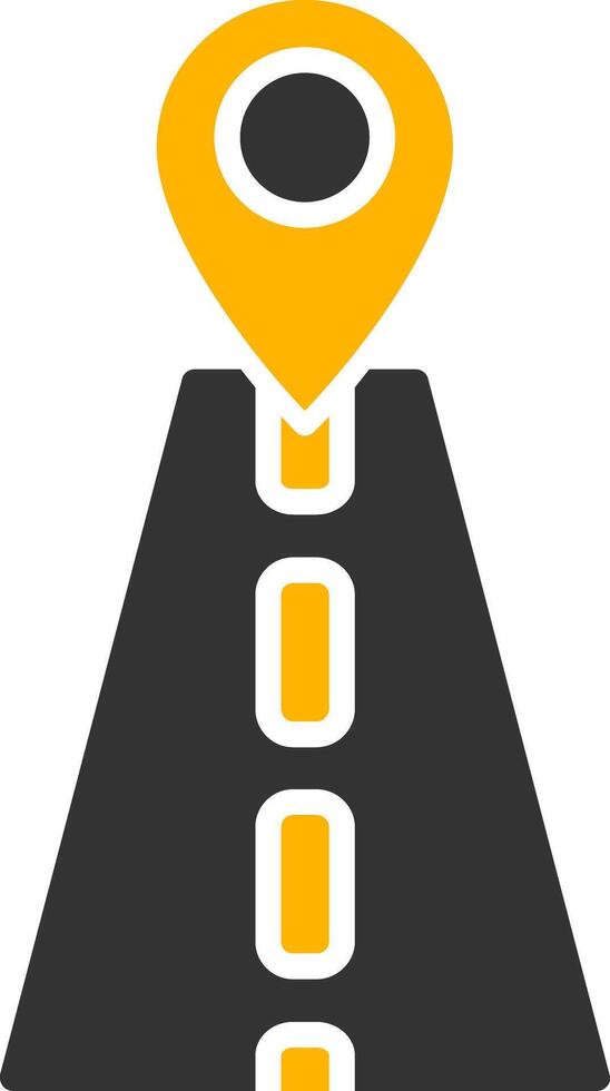 Green Mile Marker Post Glyph Two Color vector