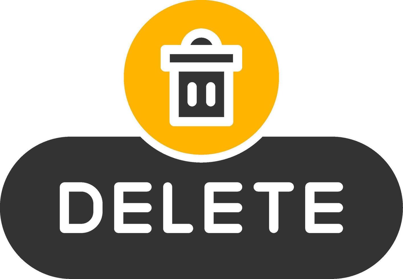 Delete Entry Button Glyph Two Color vector