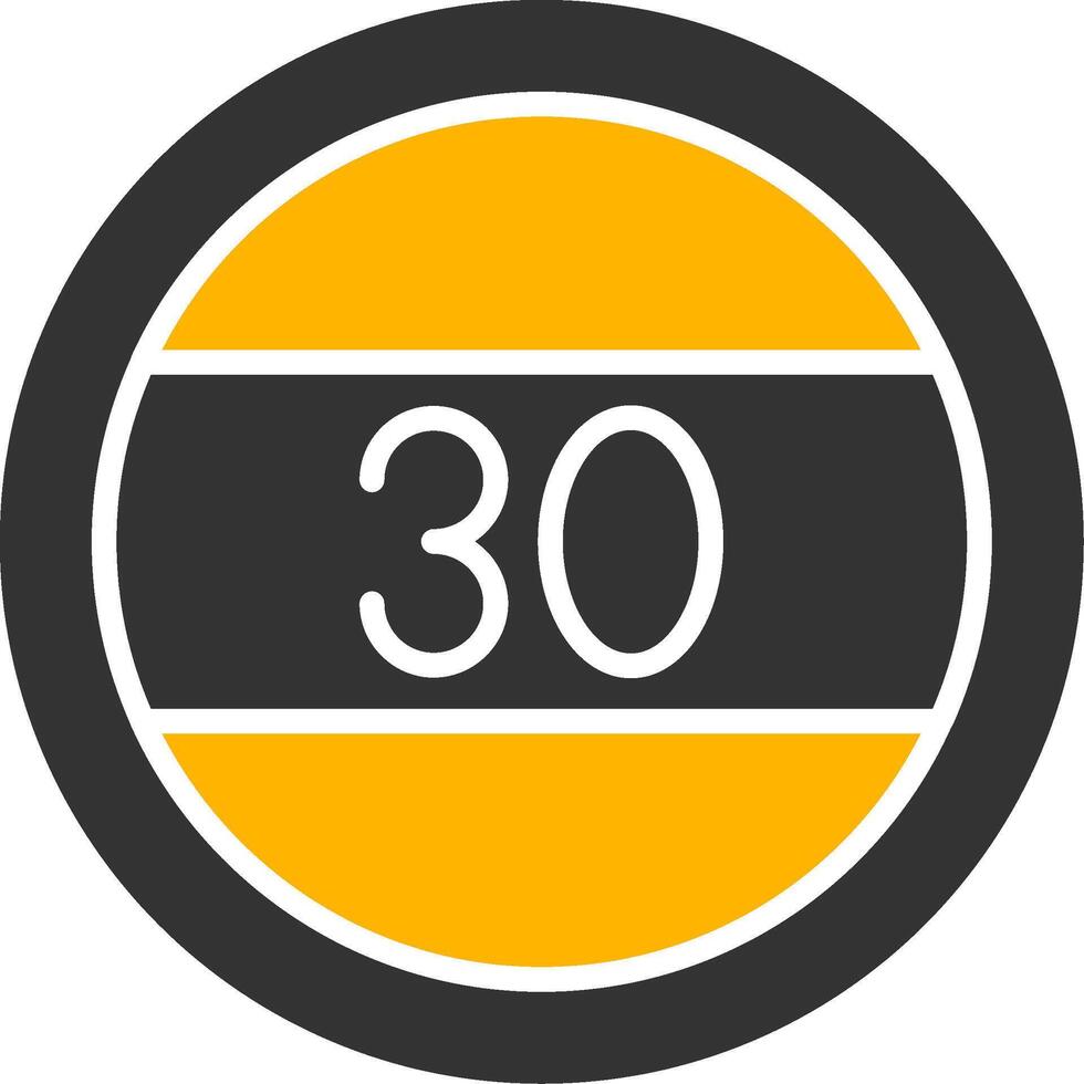 Legal Speed Limit Sign Glyph Two Color vector
