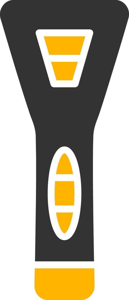 Stainless Steel Tongue Scraper Glyph Two Color vector