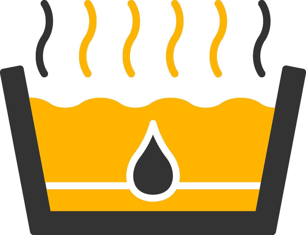 Boiling Steam Vapor Emission Glyph Two Color vector
