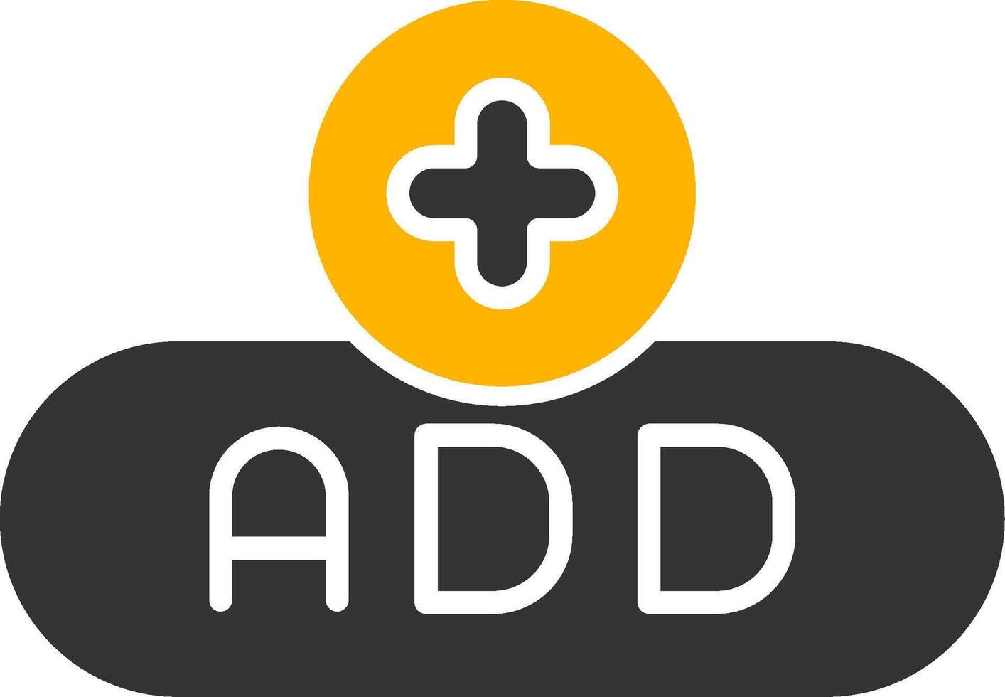 Add New Item Button Glyph Two Color vector