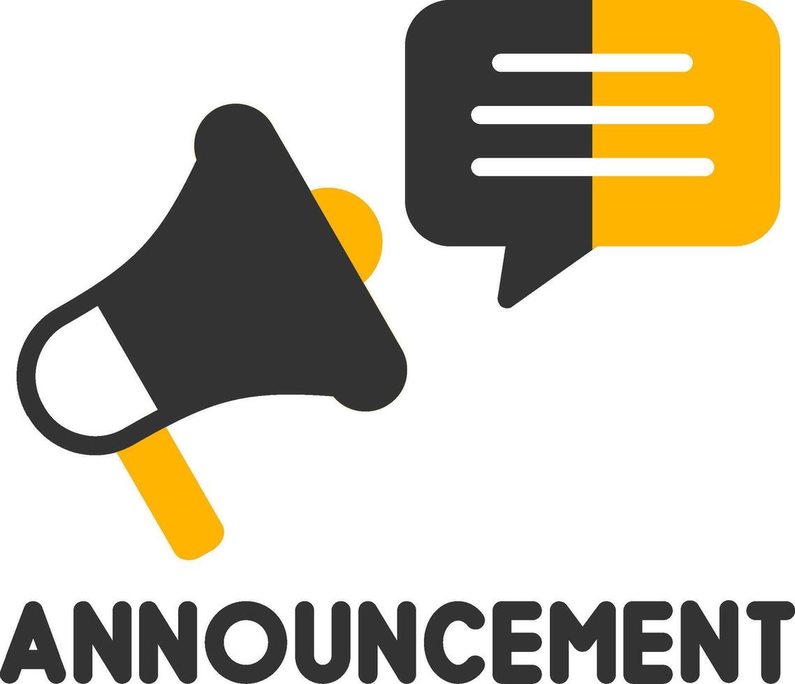 Special Announcement Alert Glyph Two Color vector