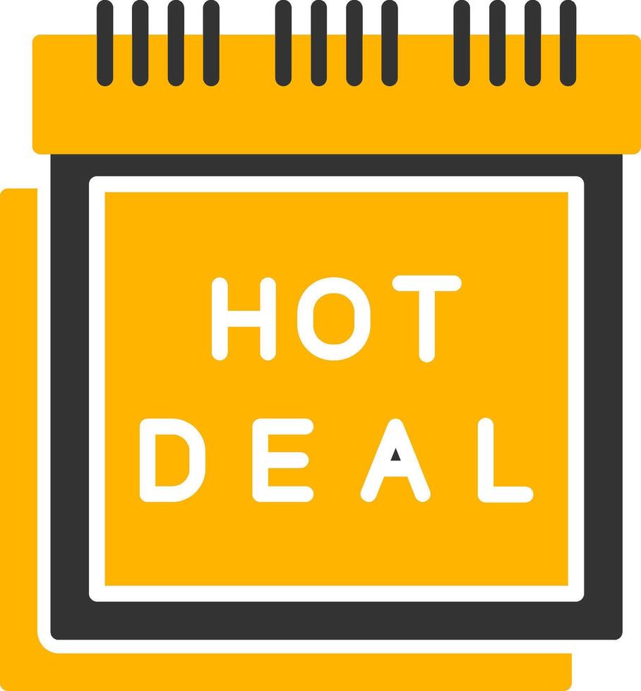 Exclusive Hot Deal Promo Glyph Two Color vector