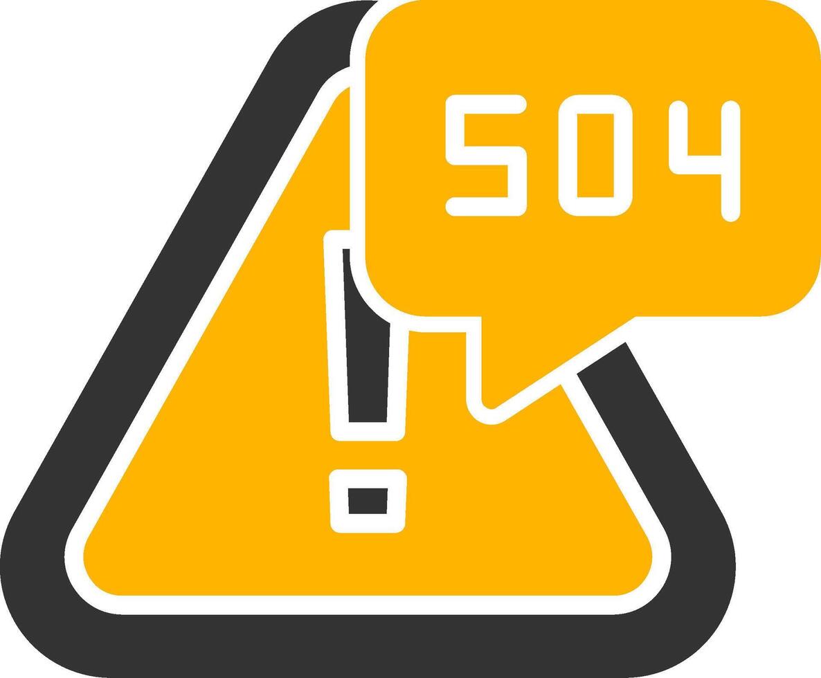 Gateway Timeout Error Glyph Two Color vector