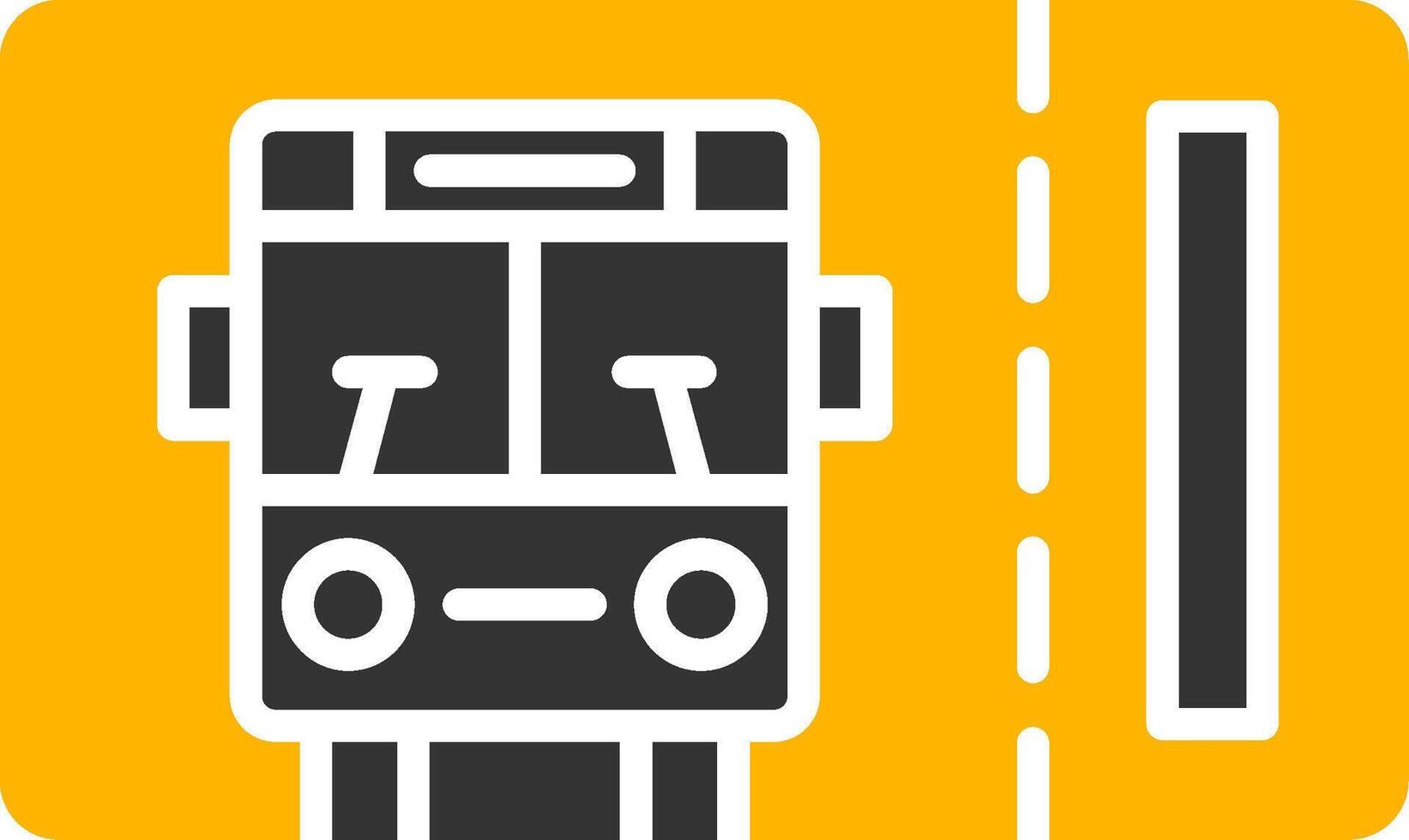 Printed Bus Ticket Glyph Two Color vector
