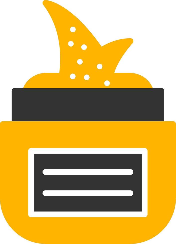 Gentle Facial Exfoliating Scrub Glyph Two Color vector