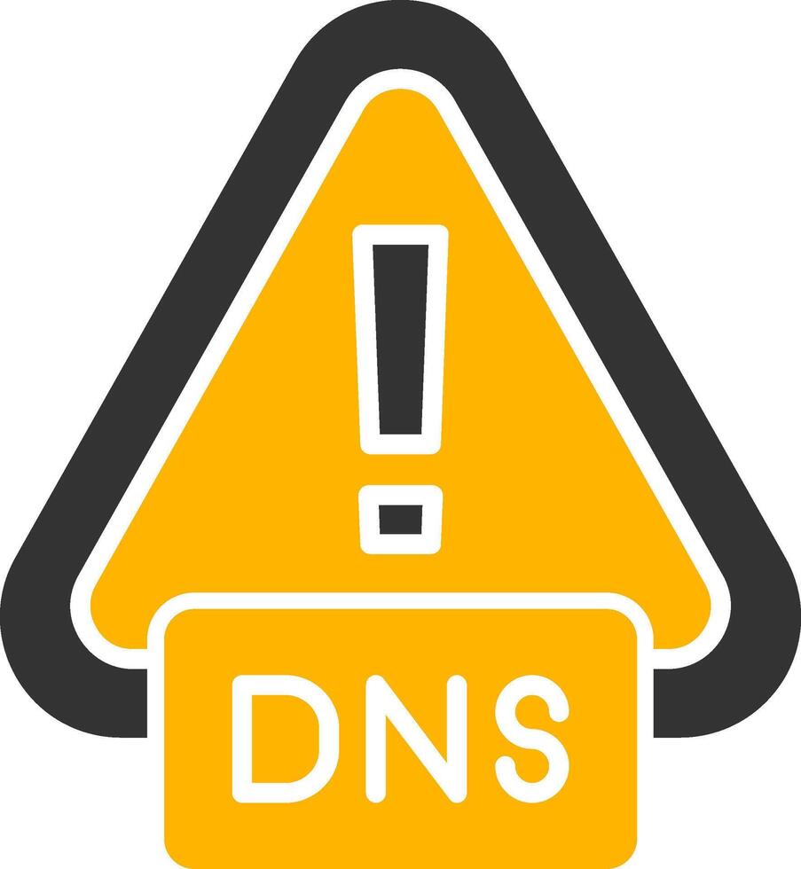 DNS Resolution Failed Glyph Two Color vector