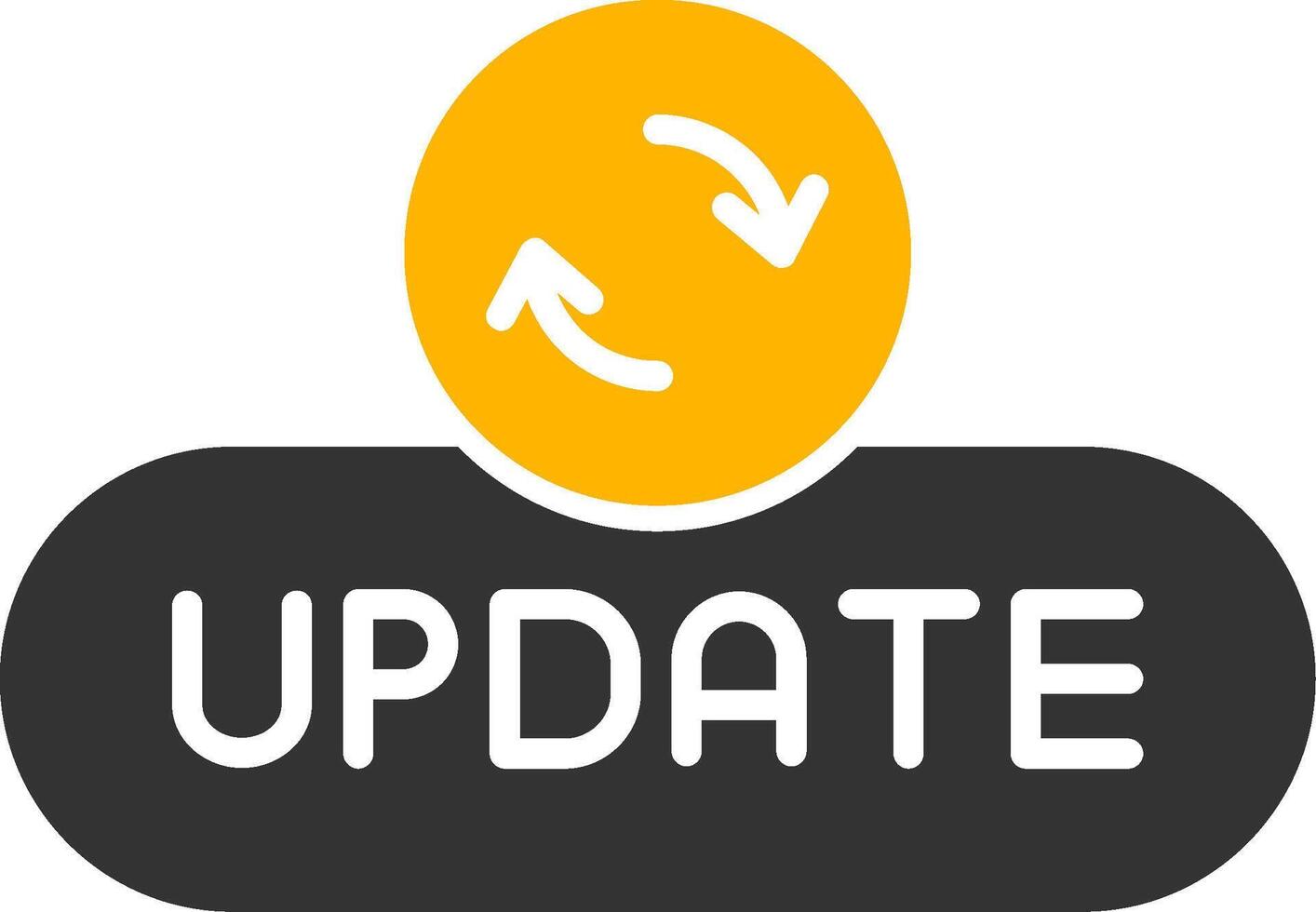Update Record Button Glyph Two Color vector