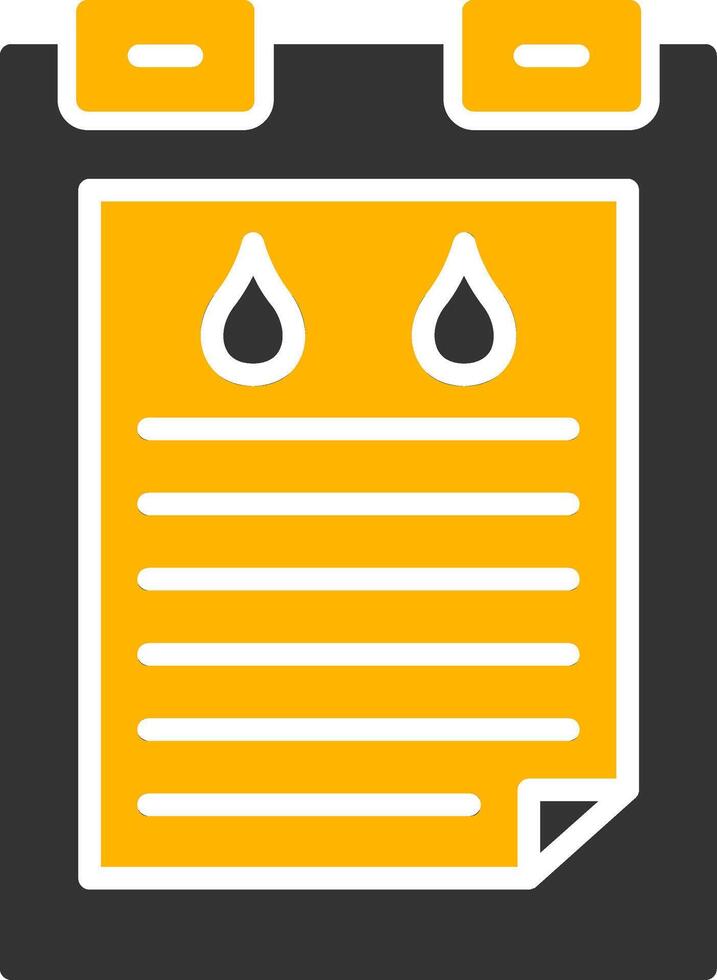 Environmental Water Quality Report Glyph Two Color vector