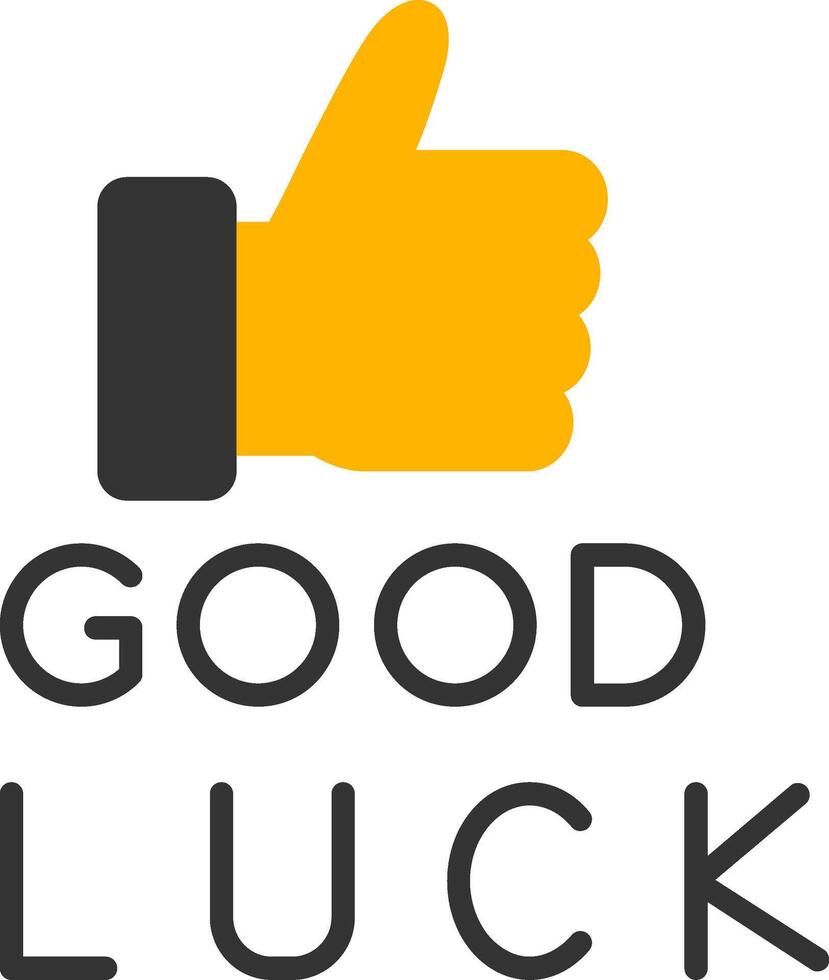 Good Luck Wishes Card Glyph Two Color vector
