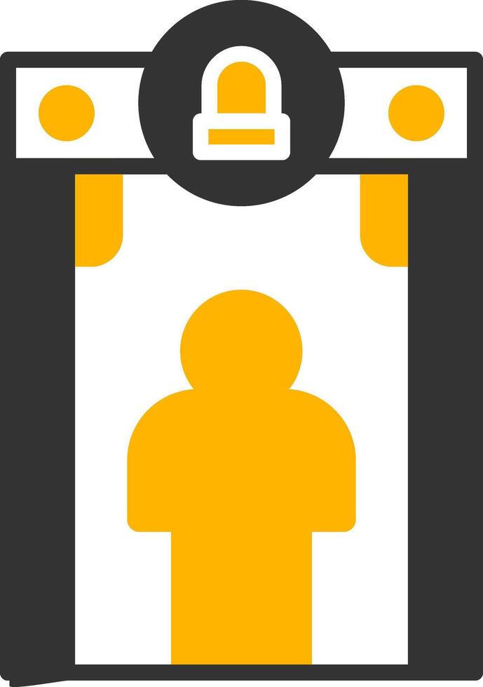 Security Screening Checkpoint Glyph Two Color vector
