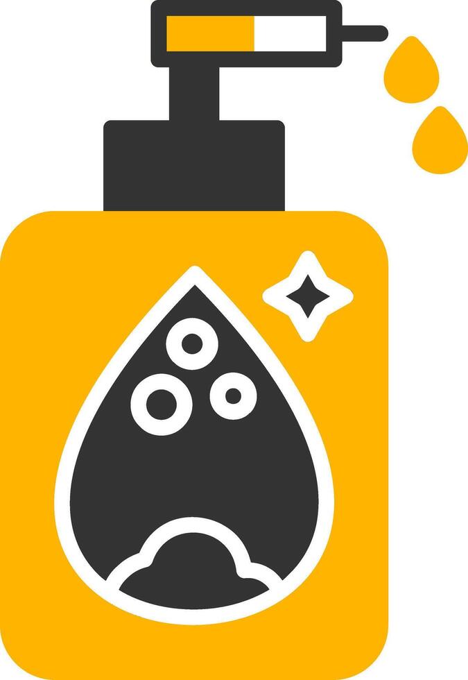 Hydrating Body Wash Cleanser Glyph Two Color vector