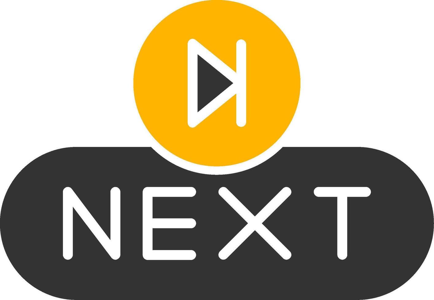 Next Step Button Glyph Two Color vector
