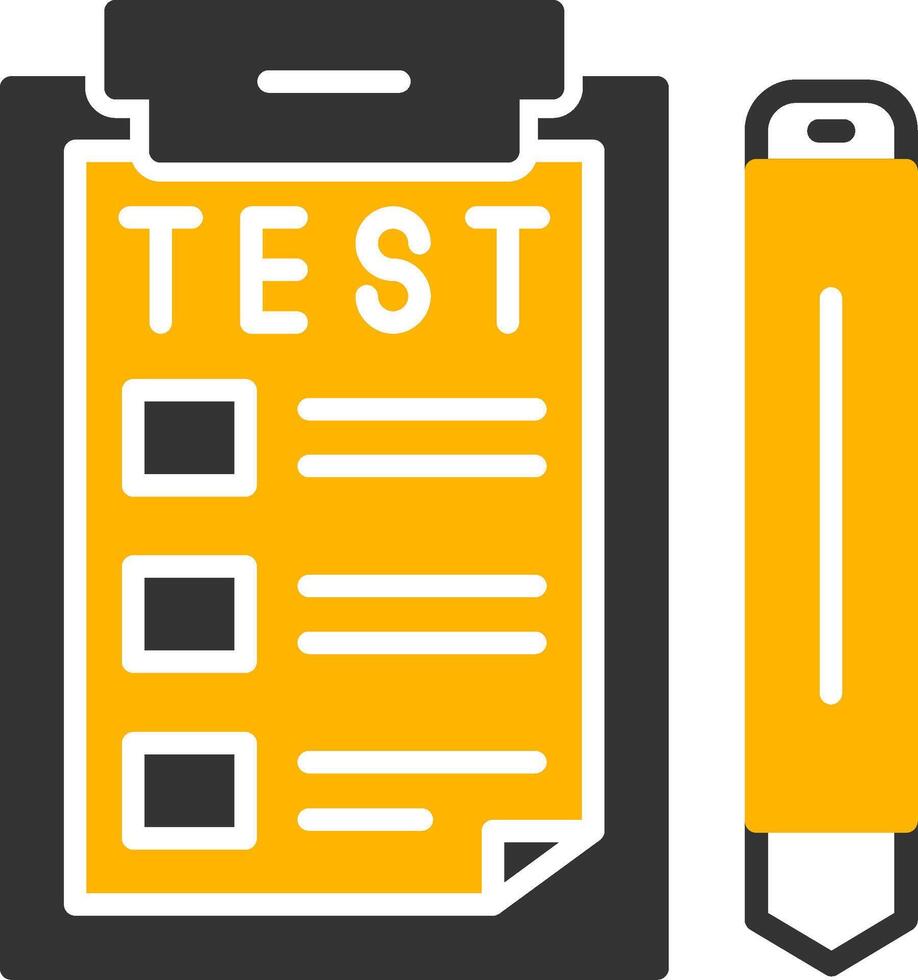 Pre Employment Test Icon Glyph Two Color vector