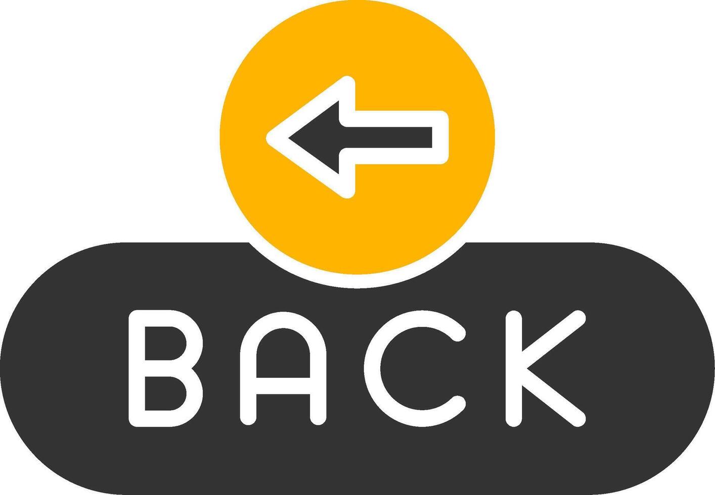 Back Navigation Button Glyph Two Color vector
