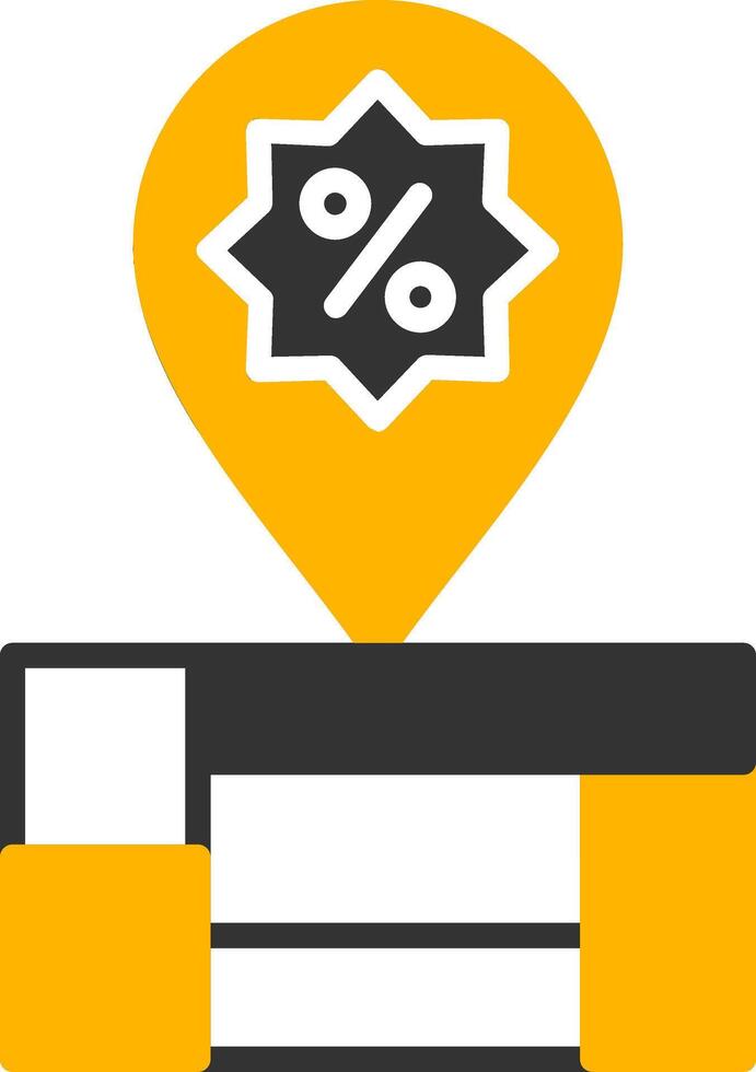 Discount Marker Map Pin Glyph Two Color vector