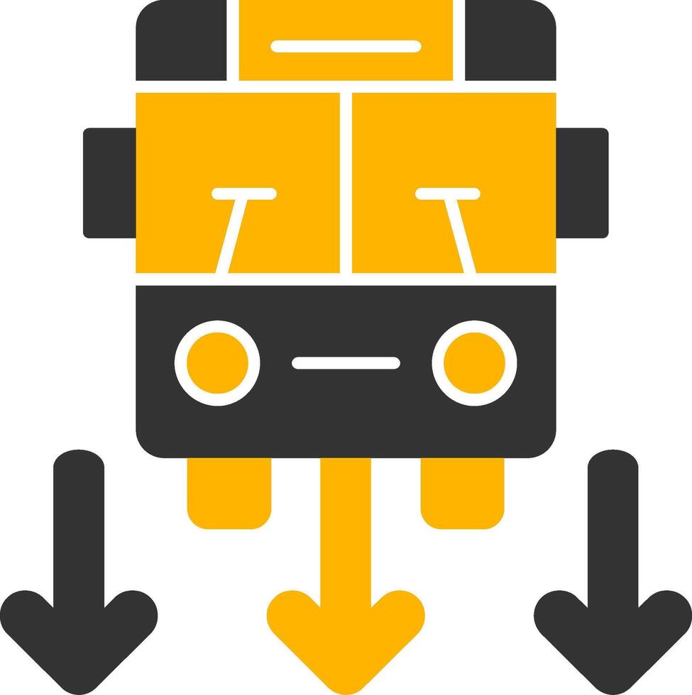 Dedicated Bus Lane Glyph Two Color vector