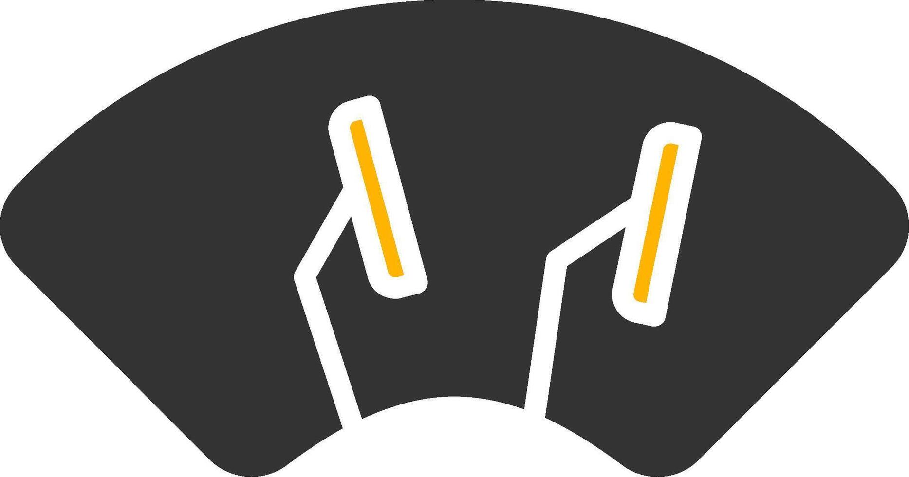 Automatic Windshield Wipers Glyph Two Color vector