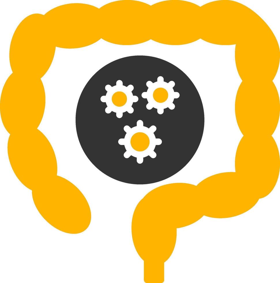Shigella Diarrheal Pathogen Glyph Two Color vector