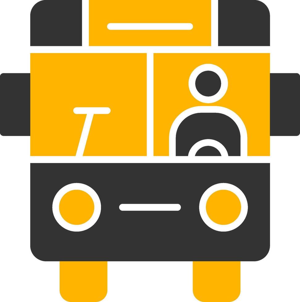 Professional Bus Driver Glyph Two Color vector
