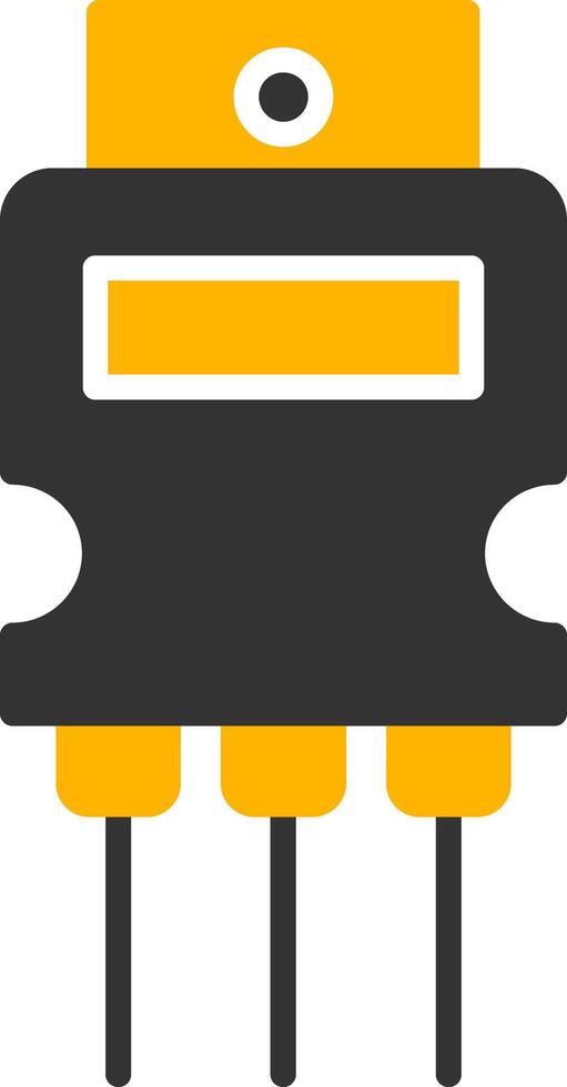 Small Signal Transistor Glyph Two Color vector
