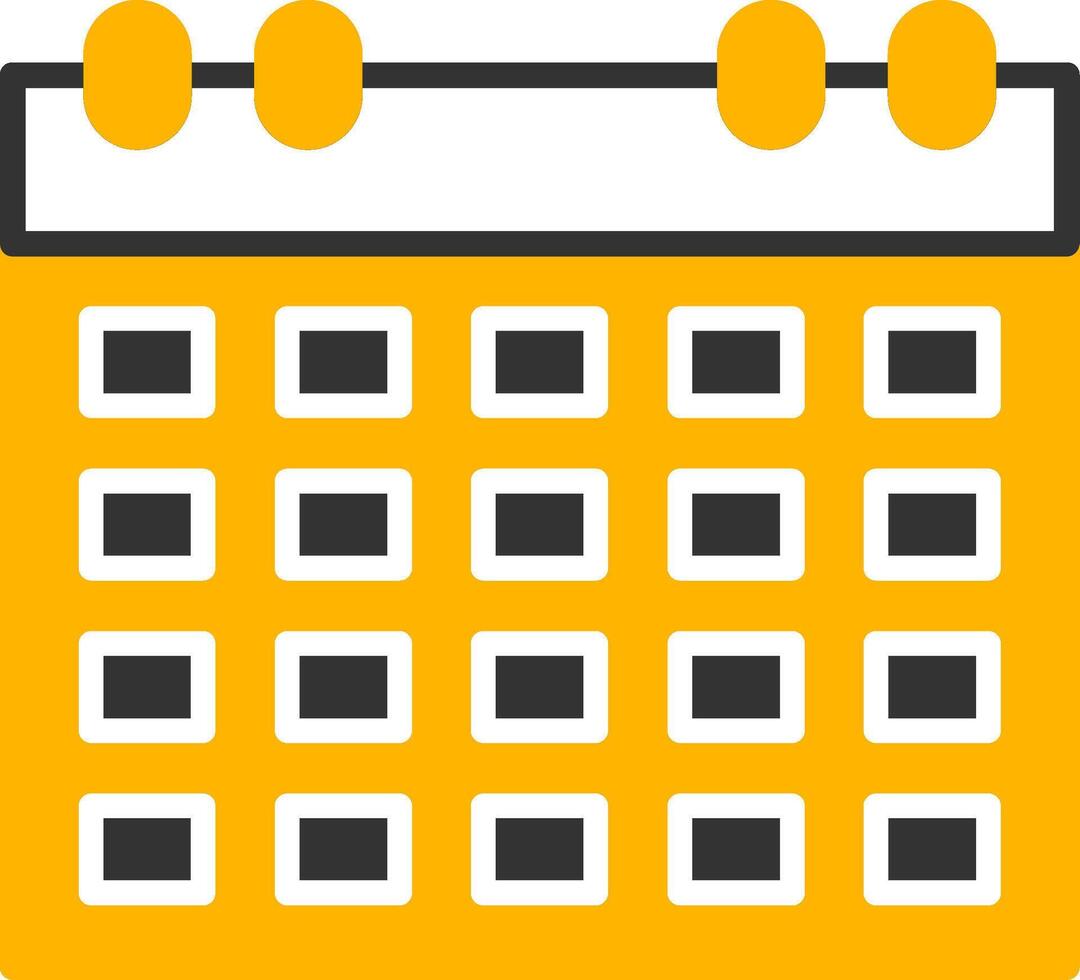 Interview or Test Calendar Glyph Two Color vector