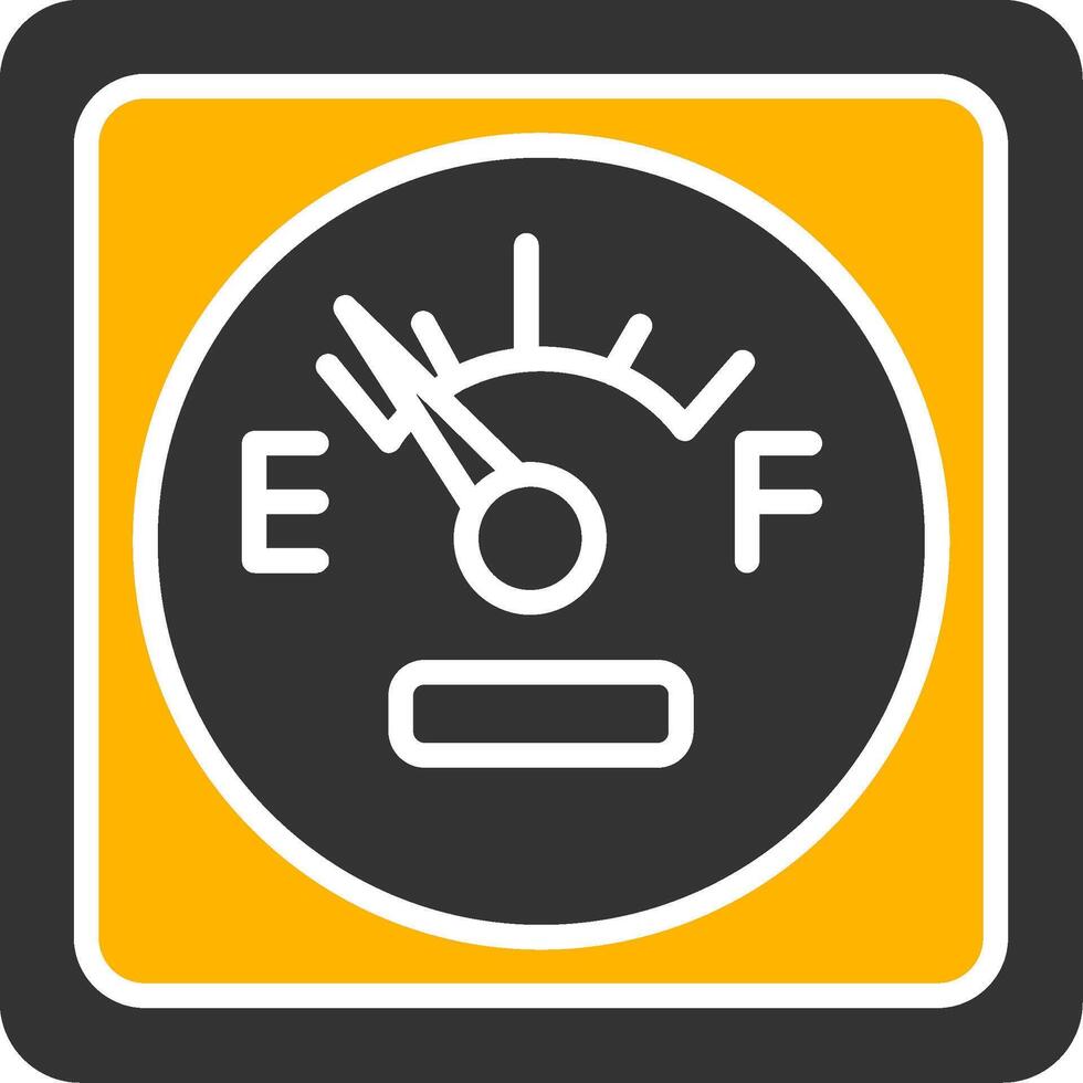 Fuel Level Gauge Icon Glyph Two Color vector
