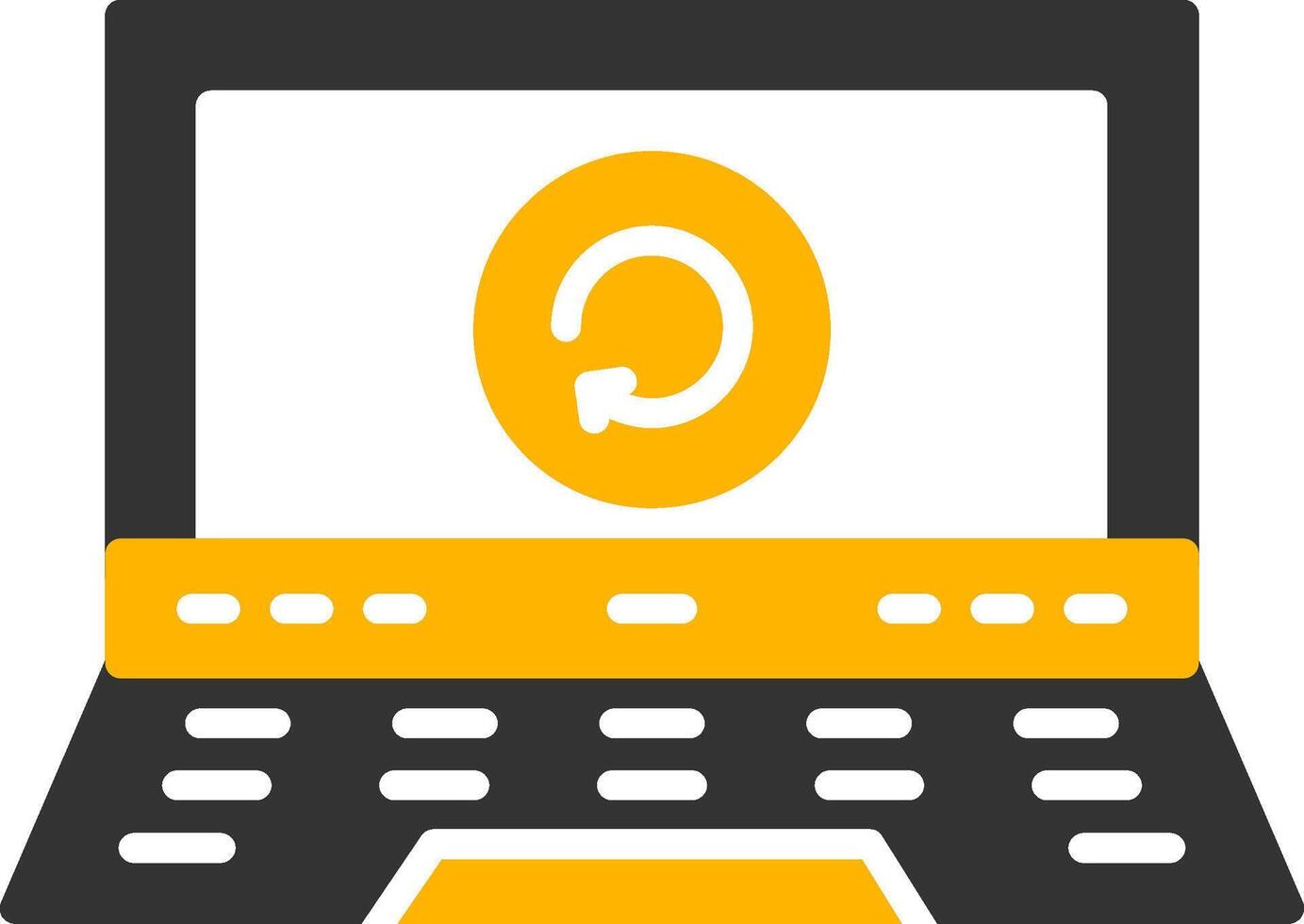 Real Time Data Refresh Option Glyph Two Color vector