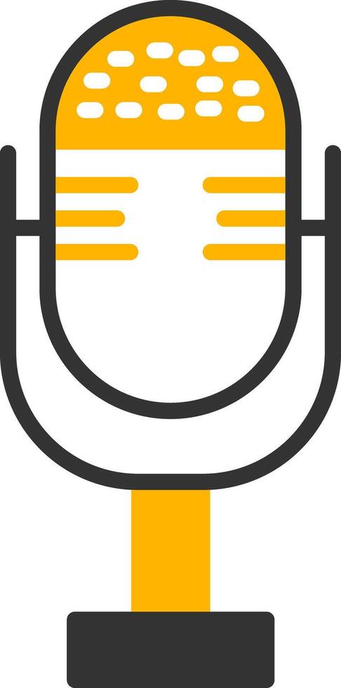 Studio Quality Streaming Microphone Glyph Two Color vector