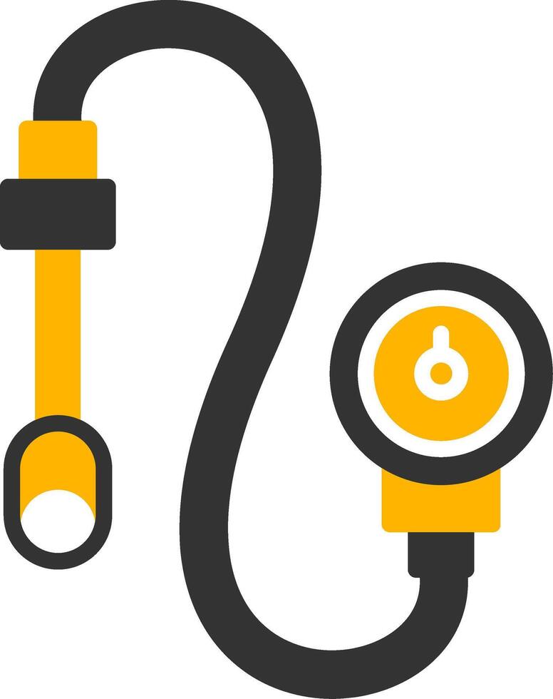 Digital Tire Pressure Gauge Glyph Two Color vector