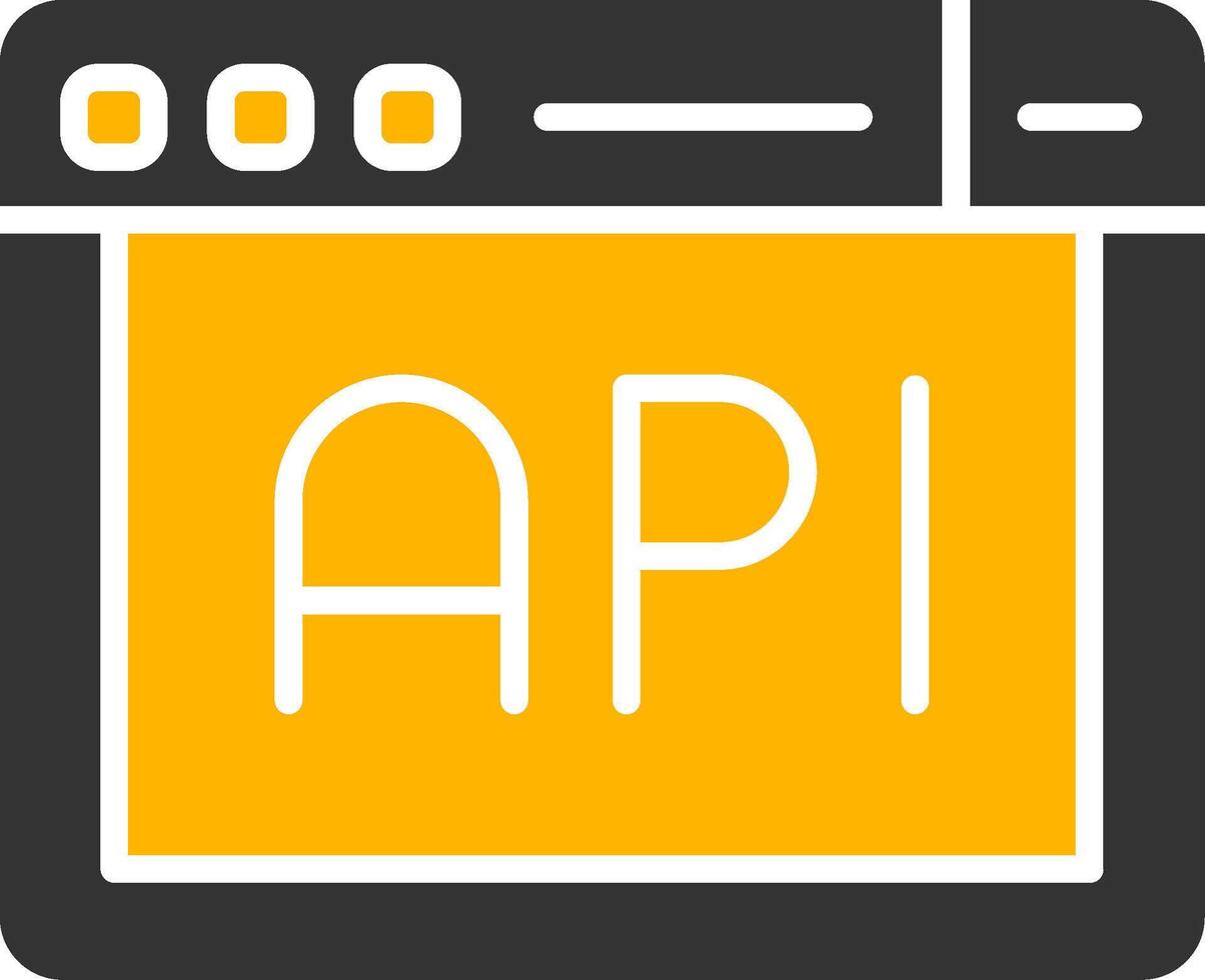 API Integration Gateway Glyph Two Color vector