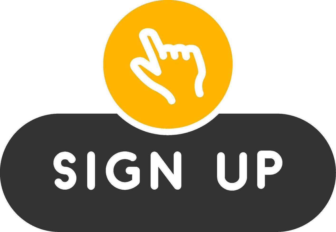 Sign Up Form Button Glyph Two Color vector