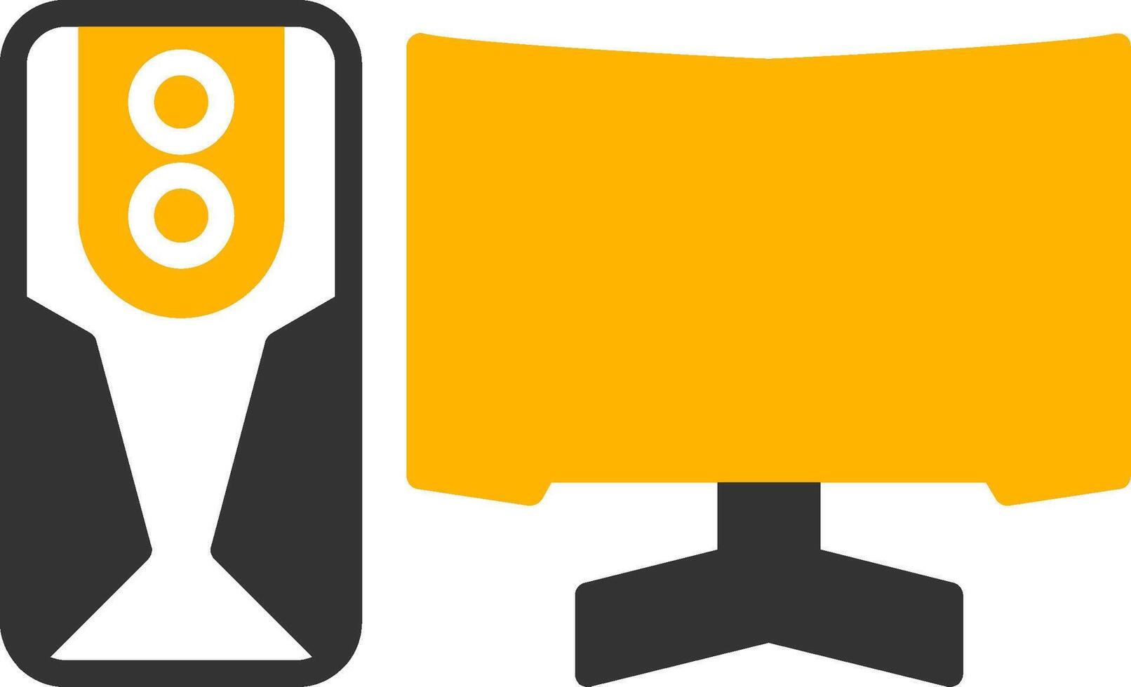 Custom Gaming PC Tower Glyph Two Color vector